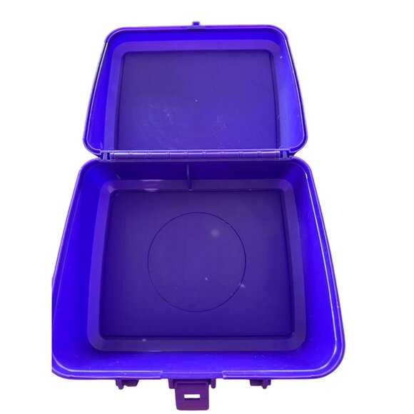 Vintage Aladdin Sesame Street Purple Plastic Lunchbox Big Bird Cookie Monster - Picture 6 of 11